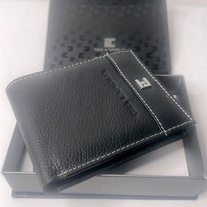 NWT Ted Lapidus Men Black Wallet | Genuine Leather
